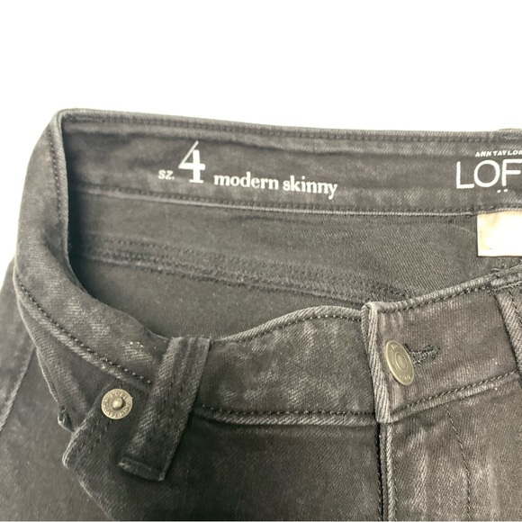 ANN TAYLOR LOFT Modern skinny ankle Black jeans Size 4 - Picture 7 of 12